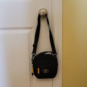 Jaguar Collection belt pouch fanny pack waist bag hip bum black nylon vintage